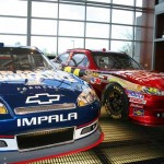 NASCAR race cars built by Hendrick Motorsports with light and grille decals